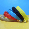 Free Sample Fitness Embossed Braille Silicone Wristbands Custom Logo Embossed Color Printing Silicon Bracelets